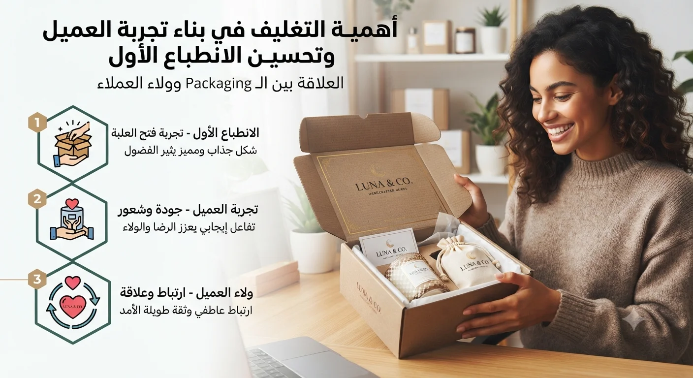أهمية التغليف في بناء تجربة العميل وتحسين الانطباع الأول