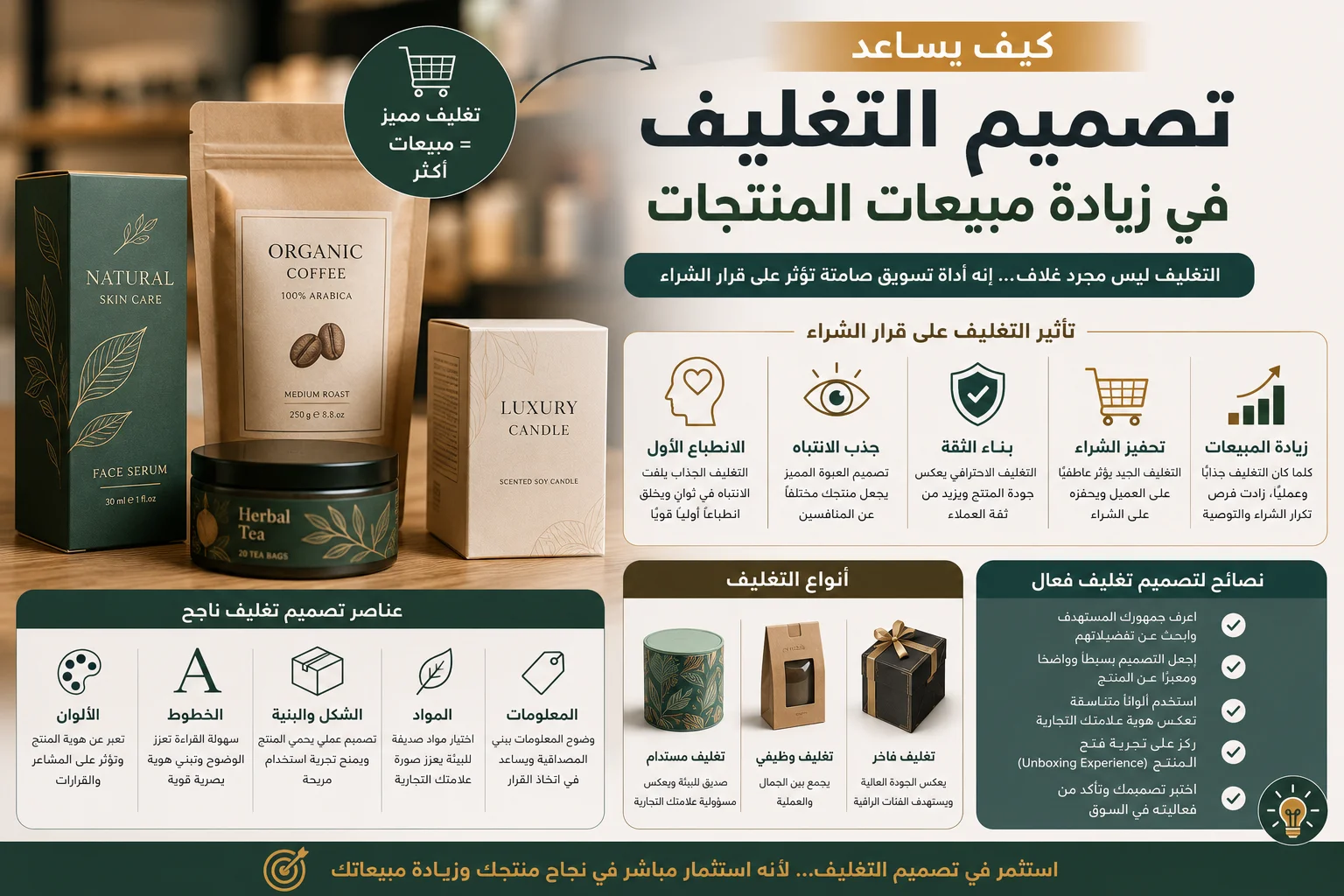 كيف يساعد تصميم التغليف في زيادة مبيعات المنتجات