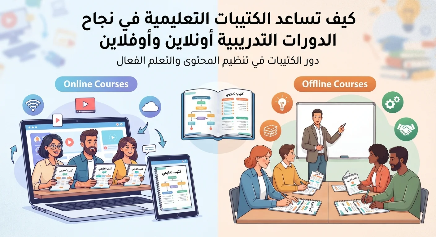 كيف تساعد الكتيبات التعليمية في نجاح الدورات التدريبية أونلاين وأوفلاين؟
