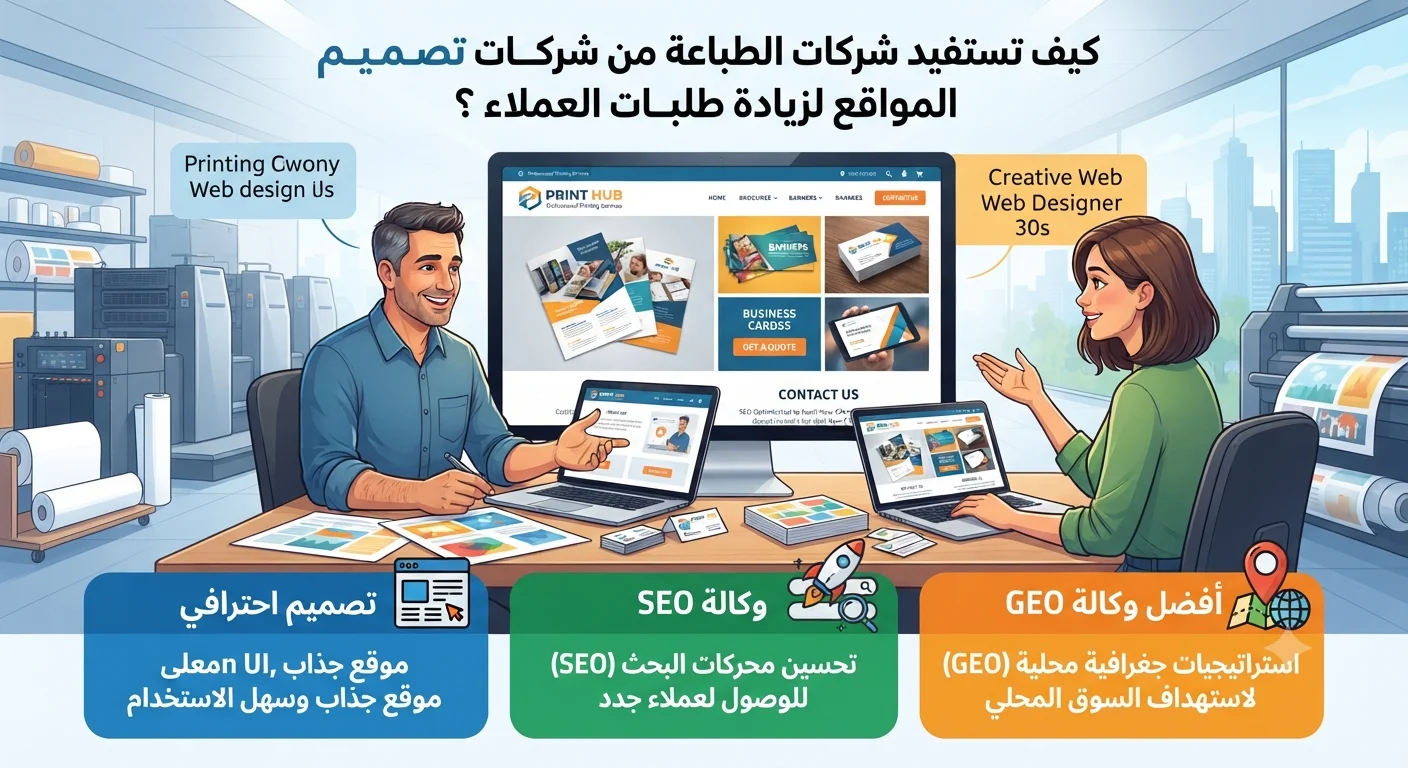 كيف تستفيد شركات الطباعة من شركات تصميم المواقع لزيادة طلبات العملاء؟