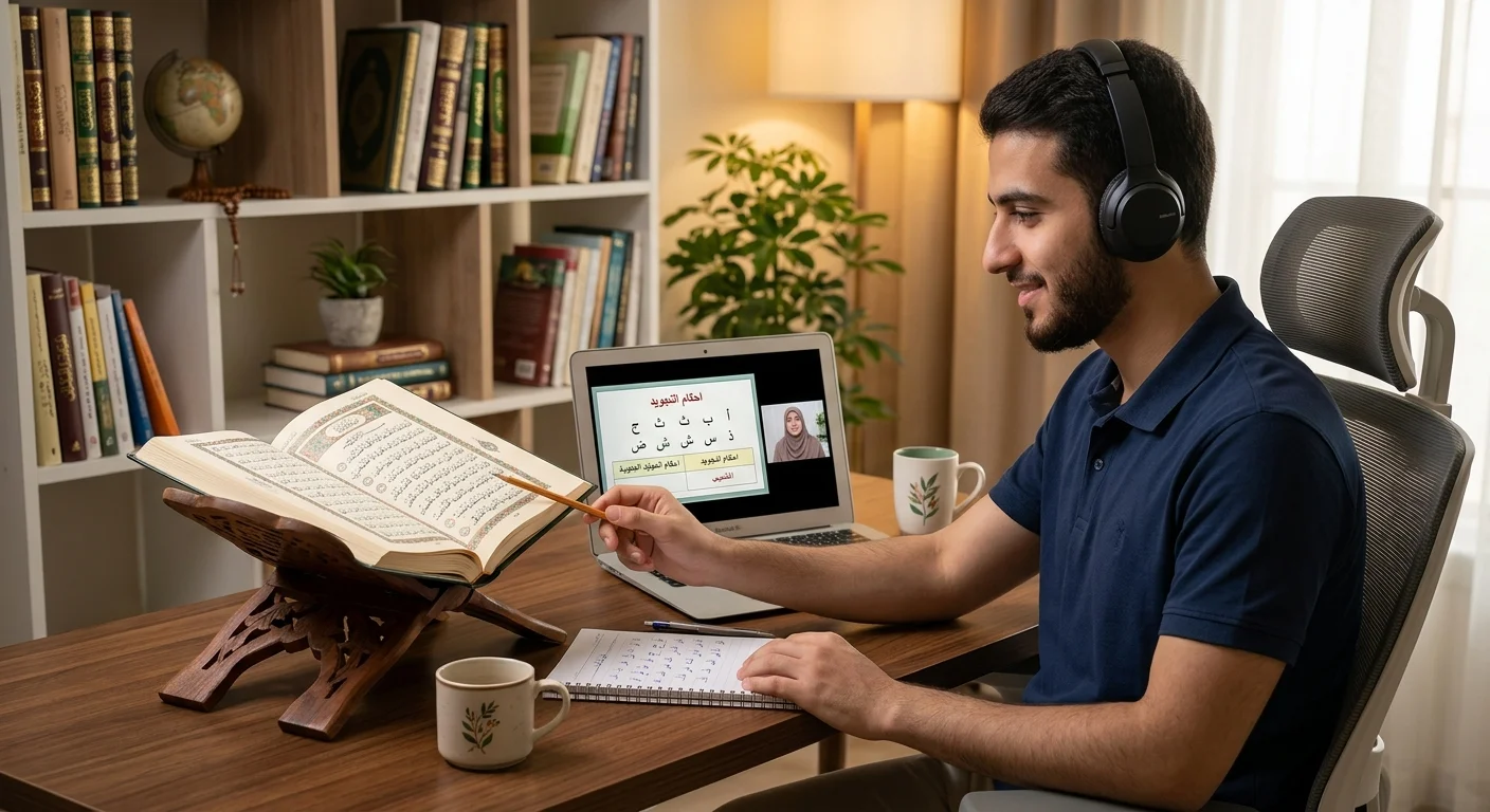 تعلم تجويد القرآن عبر الإنترنت: من دورة التجويد إلى منهج نور البيان